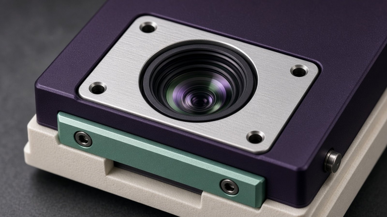Close optical hardware used as a stand-in for on-device facial capture.